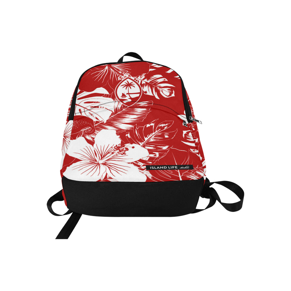 Guam Red Floral Laptop Backpack