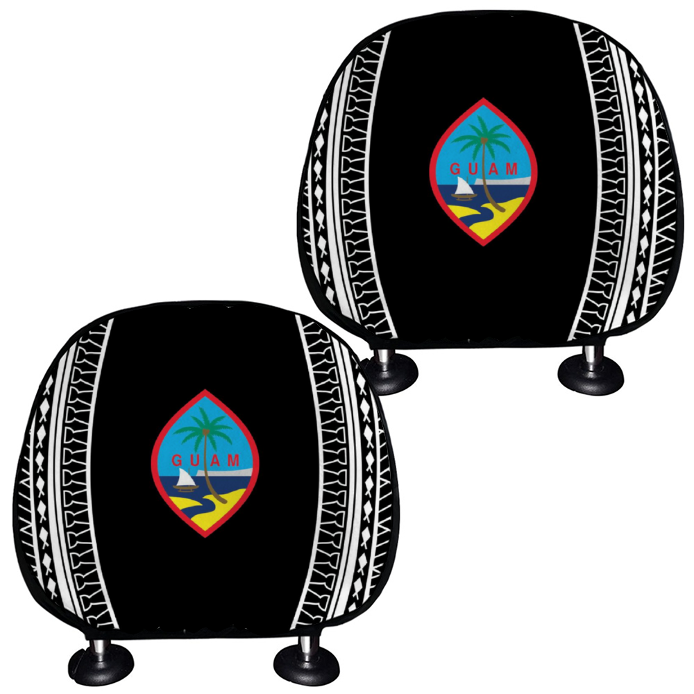 Guam Tribal Car Headrest Cover (Set of 2)