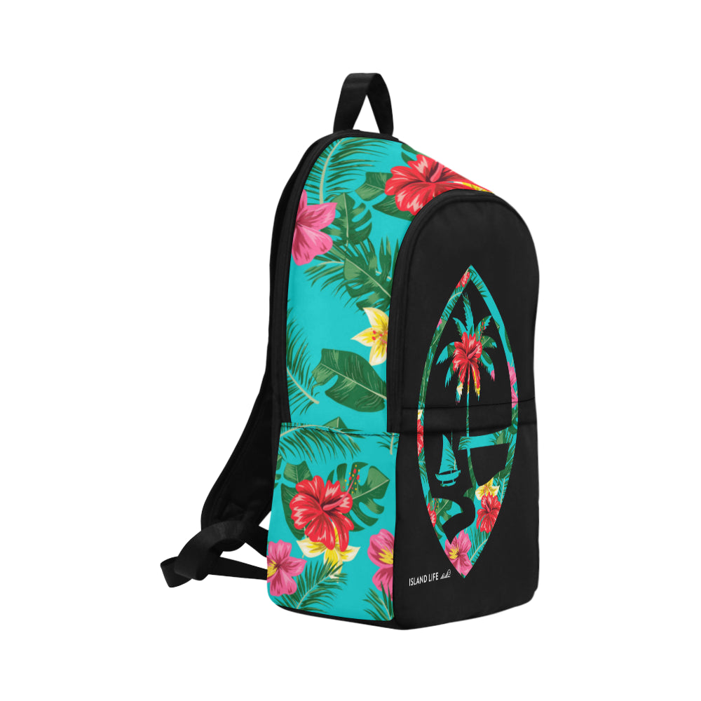 Floral Guam Seal Laptop Backpack
