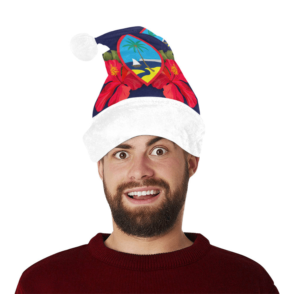 Guam Seal Hibiscus Paradise Santa Hat