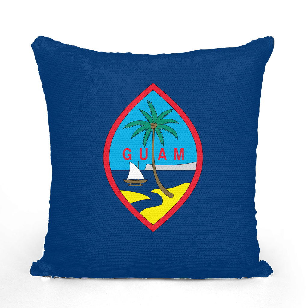 Guam Flag Pillow ﻿Sequin Cushion Cover