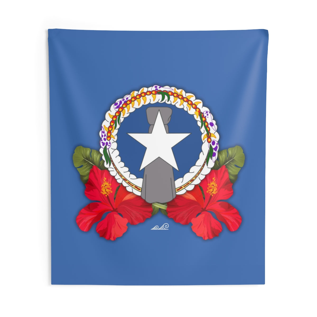 CNMI Seal Hibiscus Paradise Indoor Wall Tapestry
