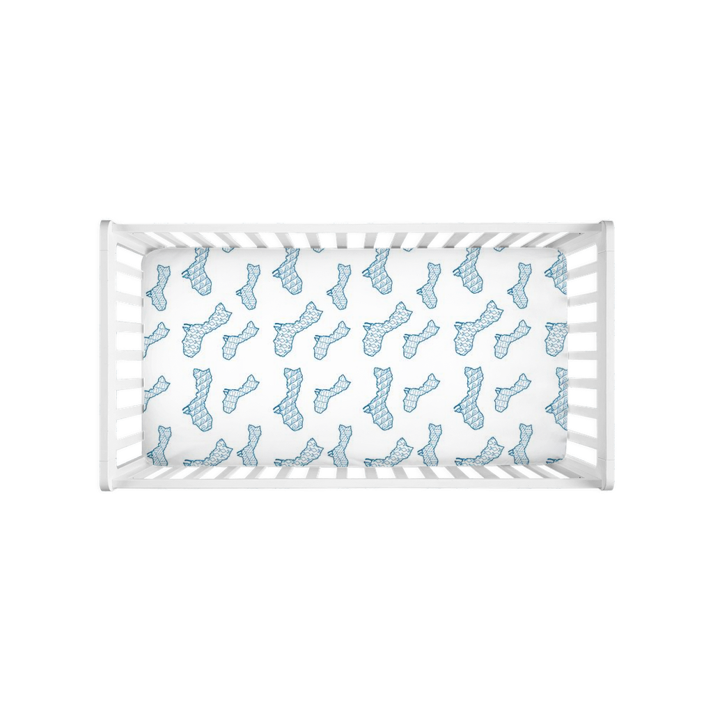 Islands of Guam Blue Baby Crib Sheet