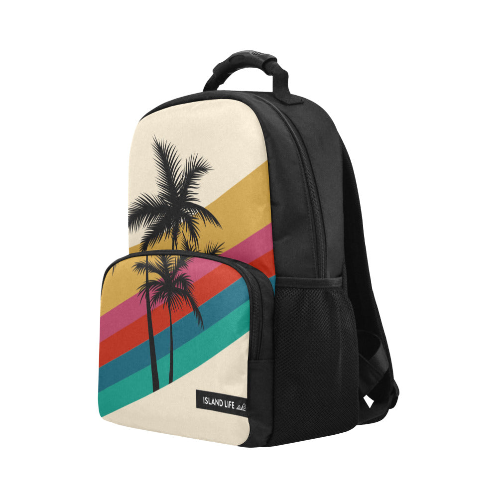 Retro Rainbow Guam CNMI Unisex Backpack
