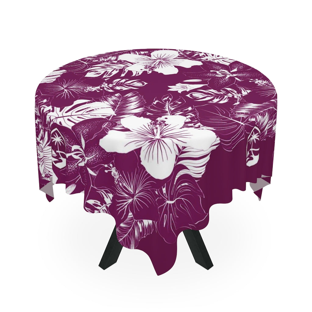 Guam Hibiscus Purple Table Cloth