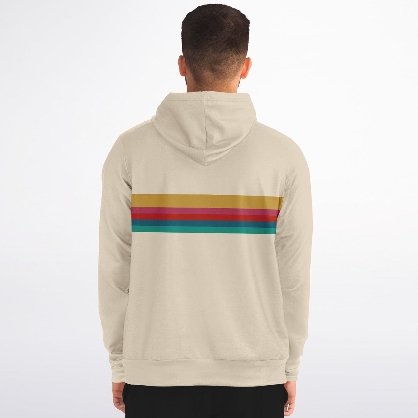 Hafa Adai Retro Rainbow Guam CNMI Zip Hoodie Jacket