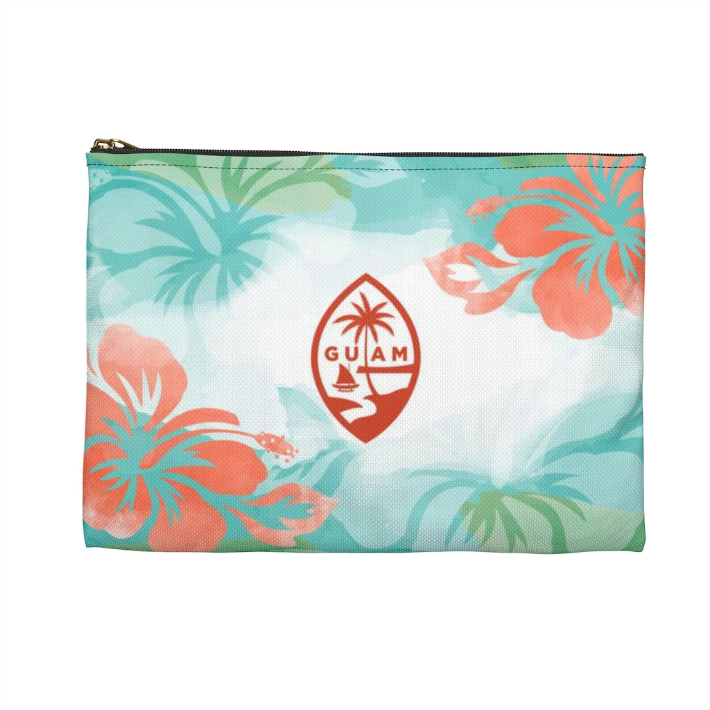 Hafa Adai Guam Chamorro Hibiscus Accessories Carry All Pouch