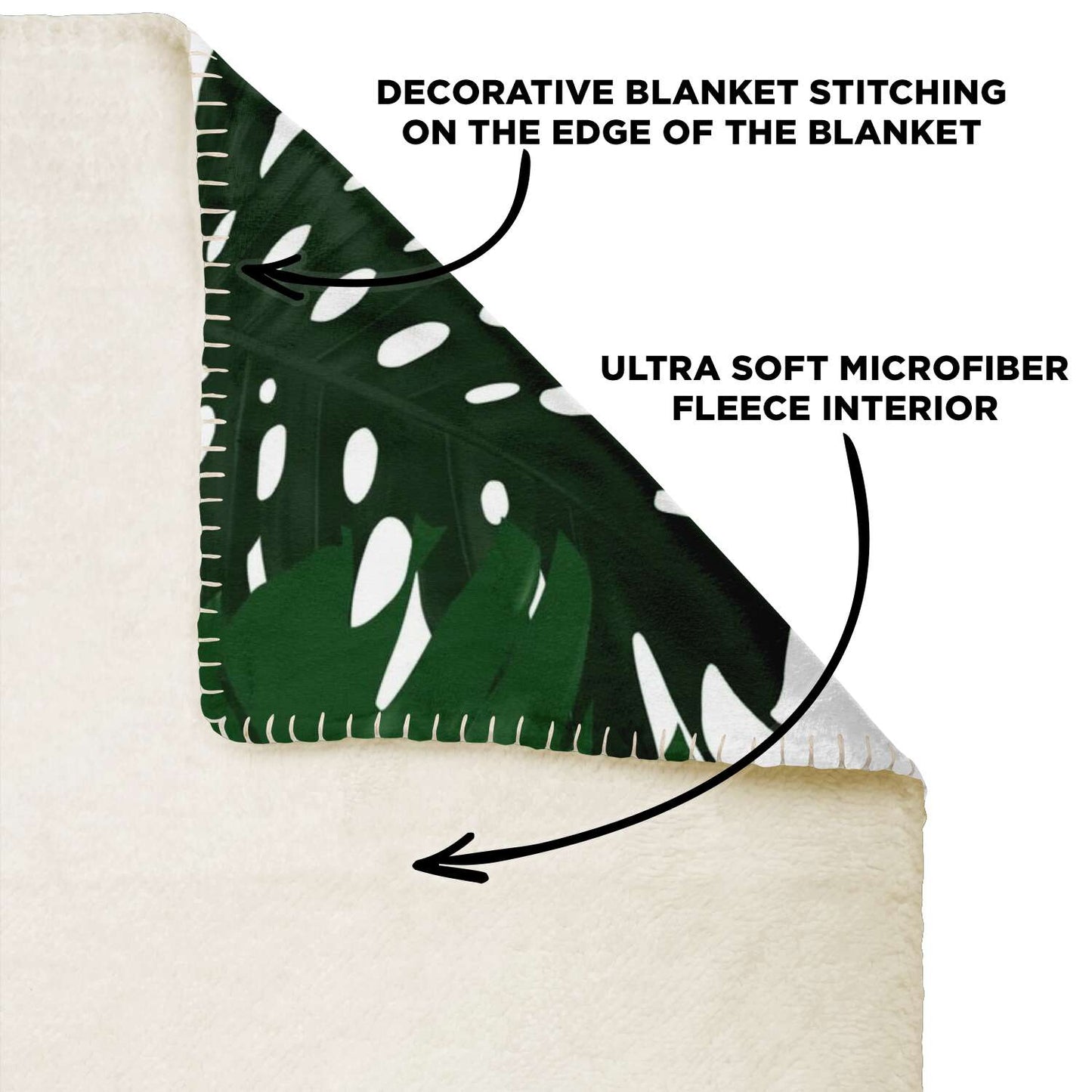 Guam Lemai Leaves Microfleece Blanket