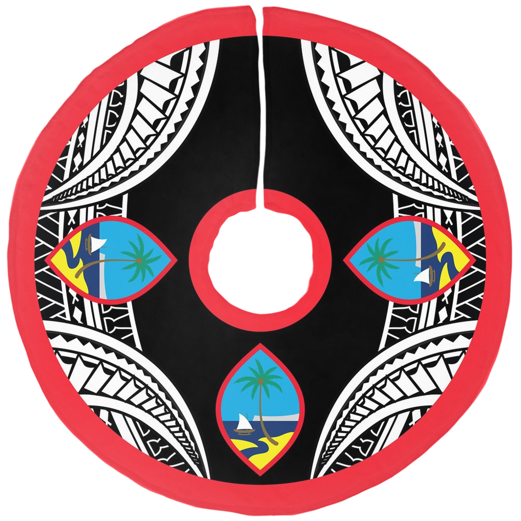 Guam Seal Tribal Christmas Tree Skirt