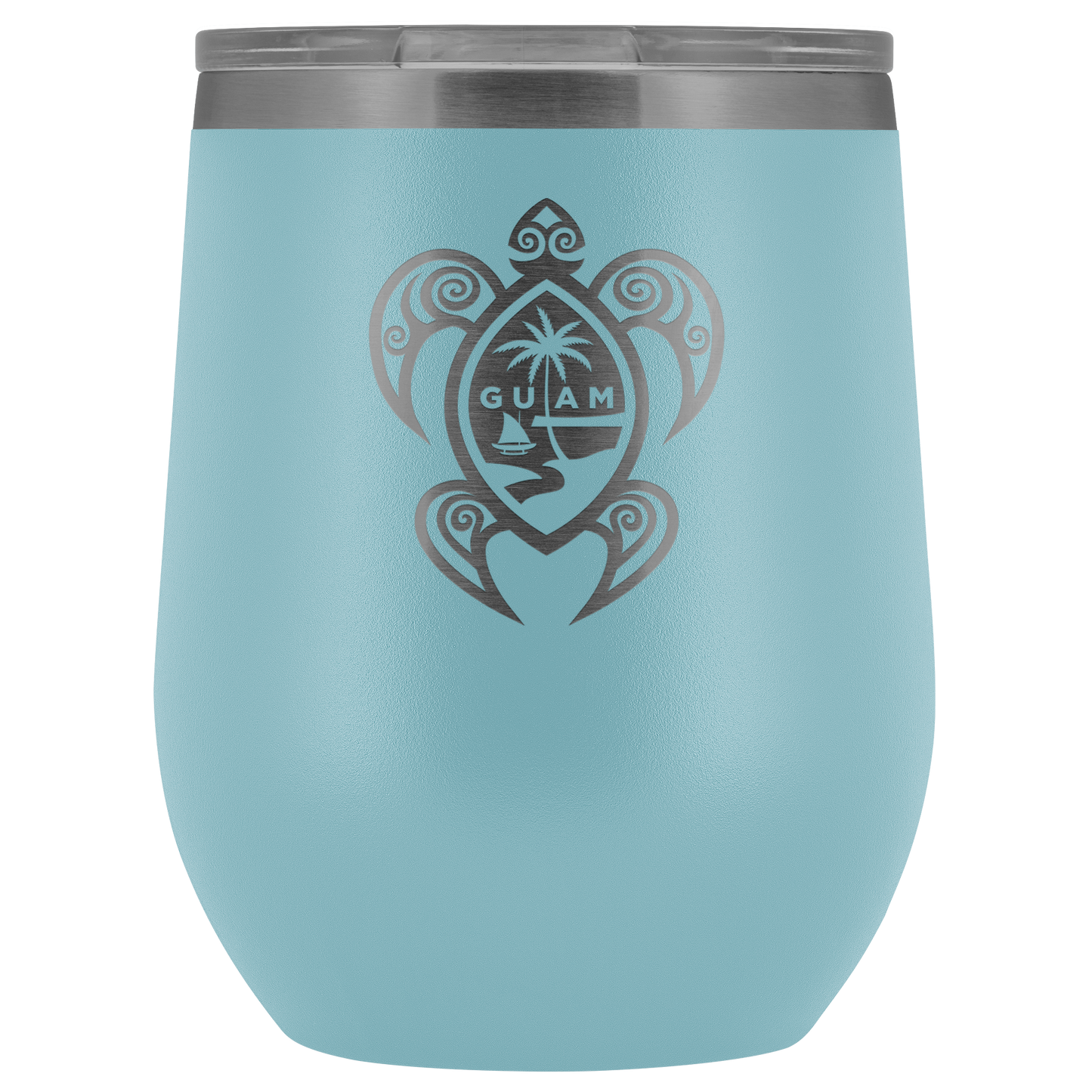 Guam Seal Turtle Wine Tumbler