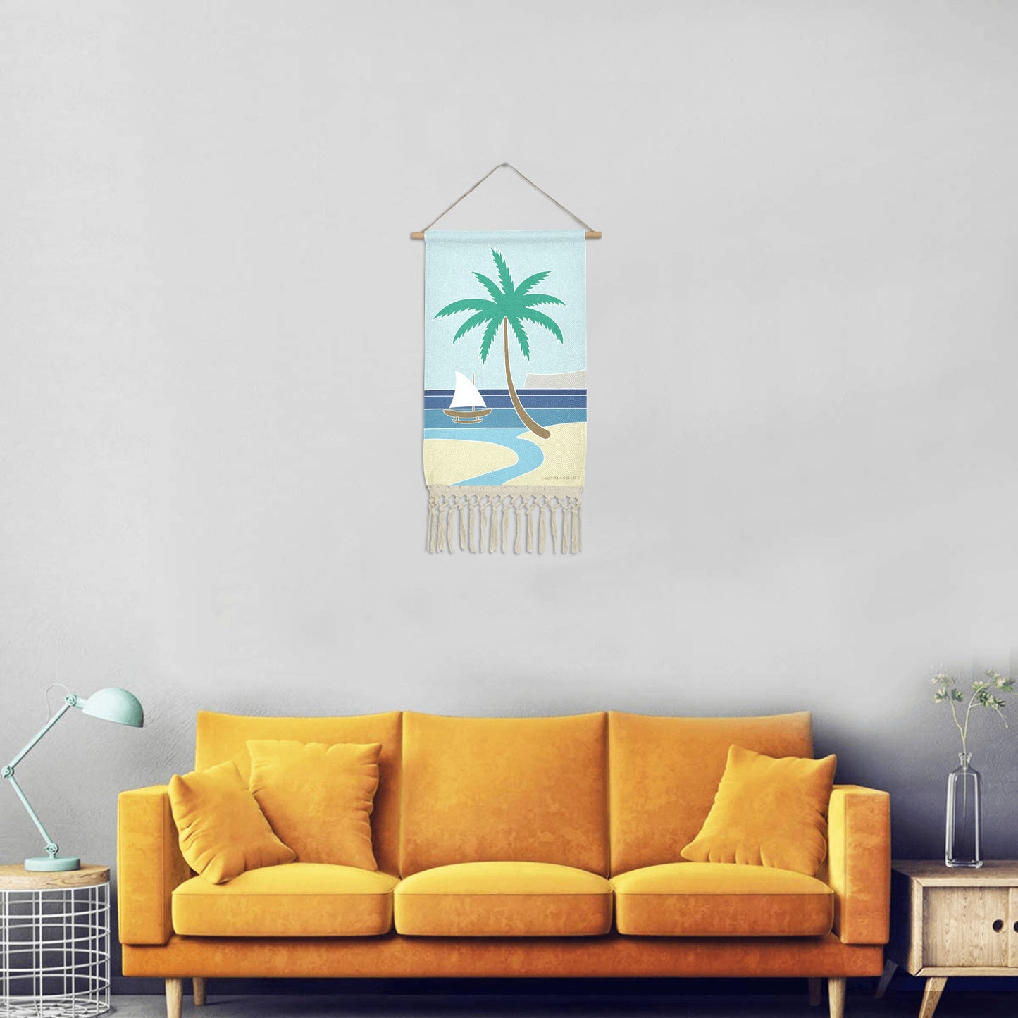 Retro Guam Linen Hanging Poster