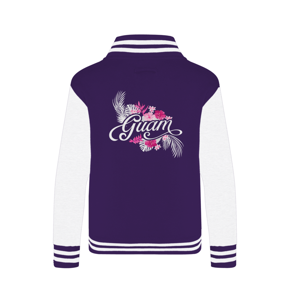 Guam Purple Floral Varsity Jacket