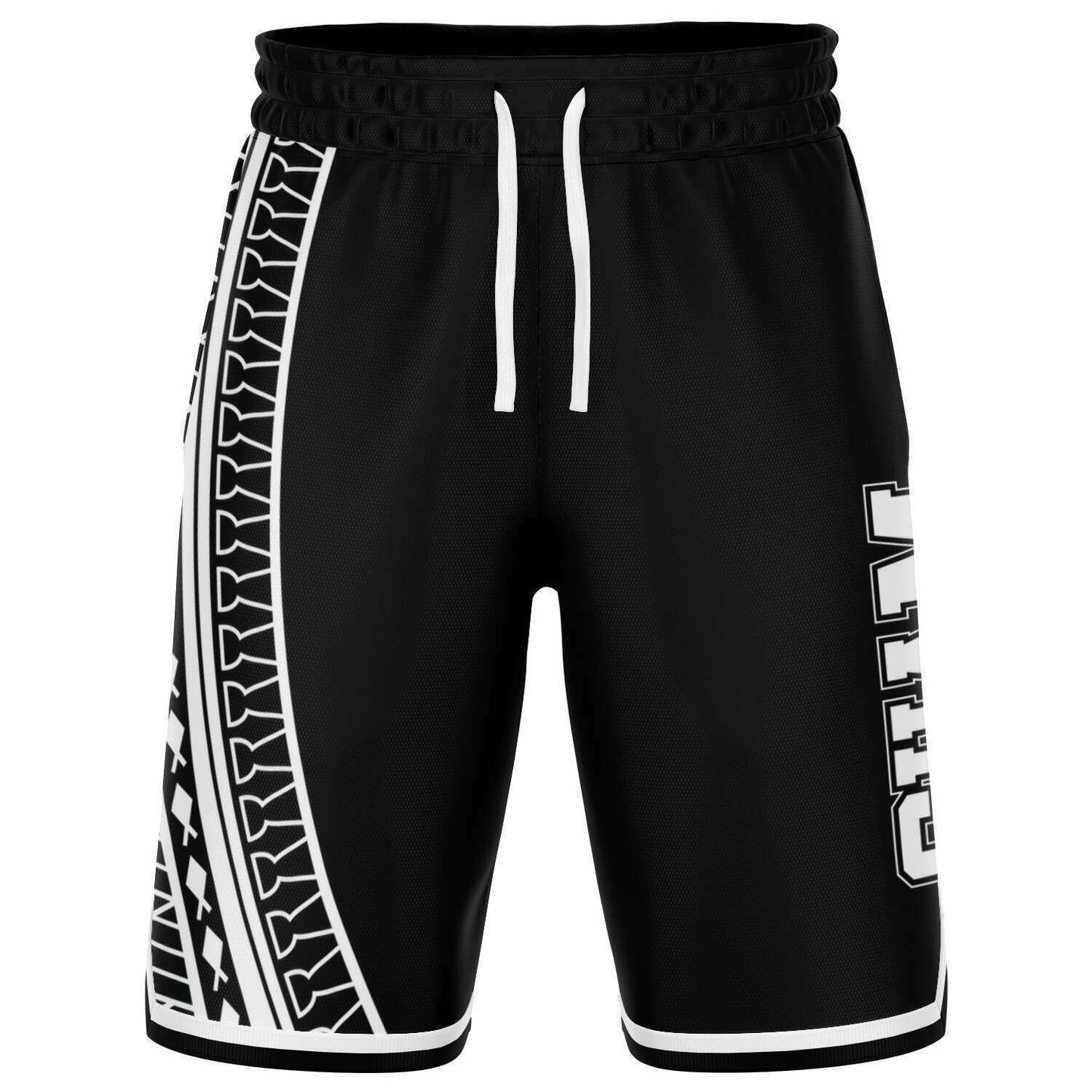 Guam Tribal Black Basketball Shorts