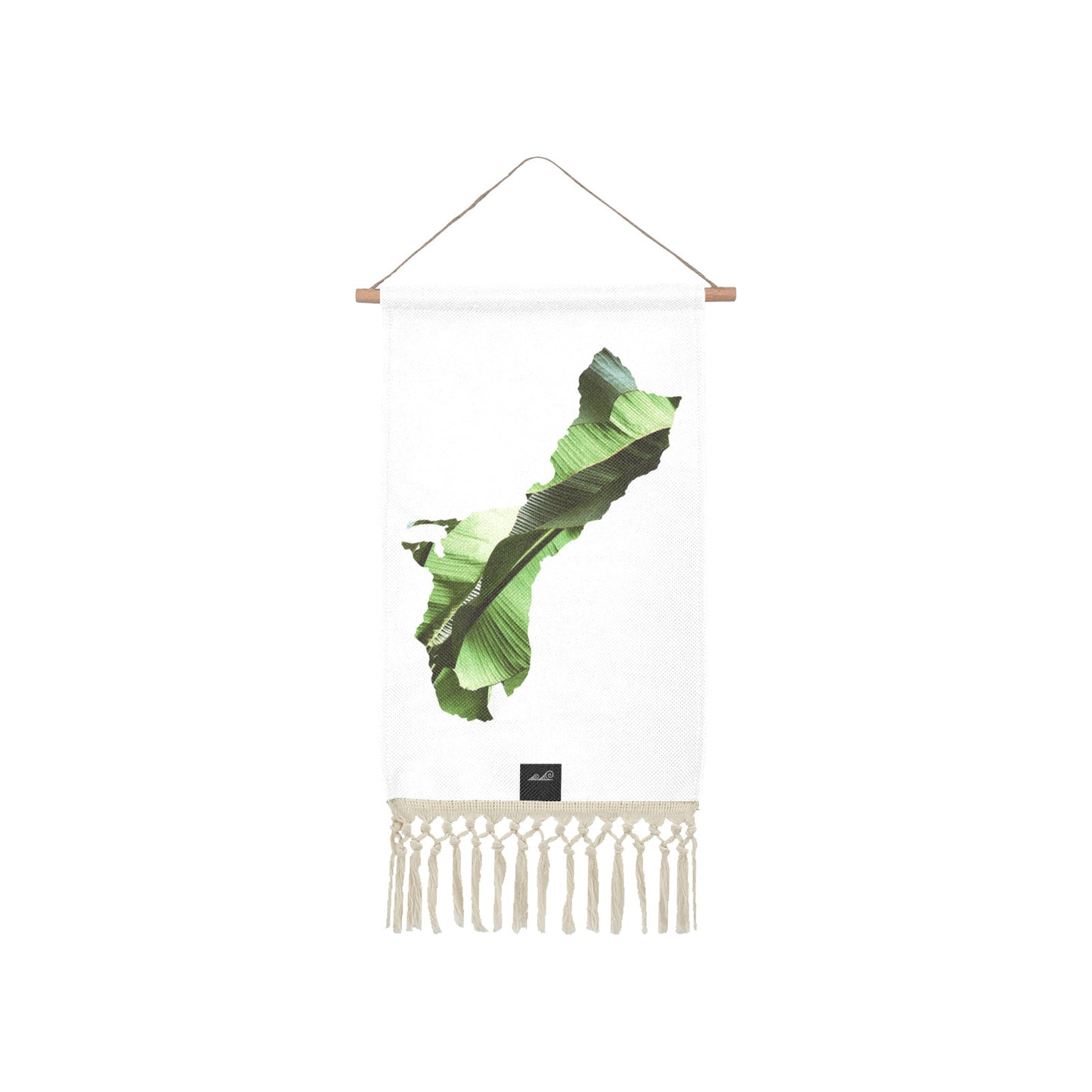 Guam Island Banana Leaves Linen Hanging Poster