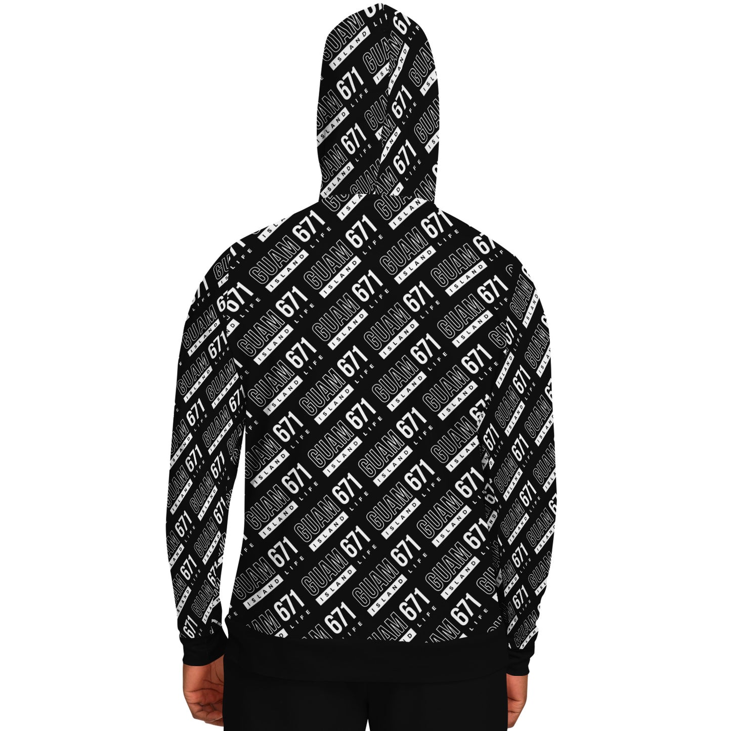 Guam 671 Black Unisex Pullover Hoodie