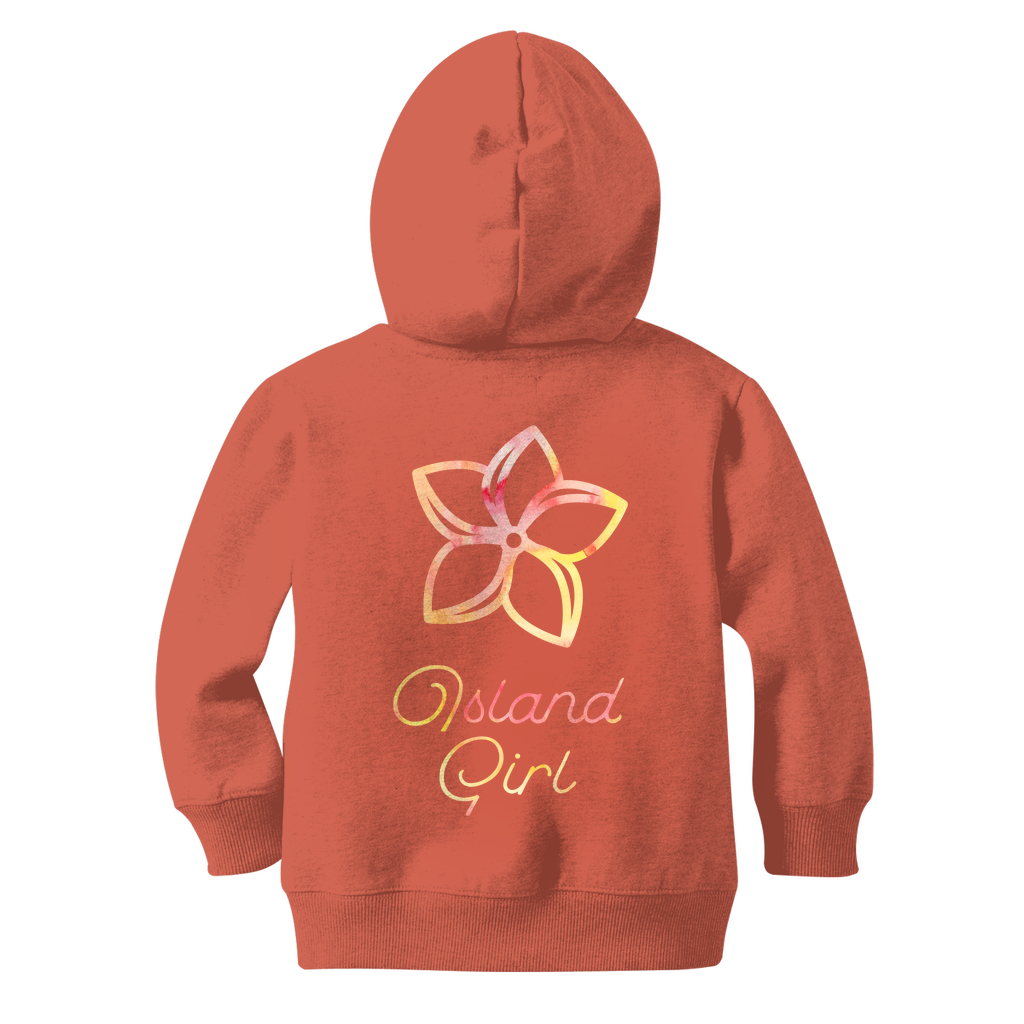 Plumeria Island Girl Guam ﻿Classic Kids Zip Hoodie Jacket