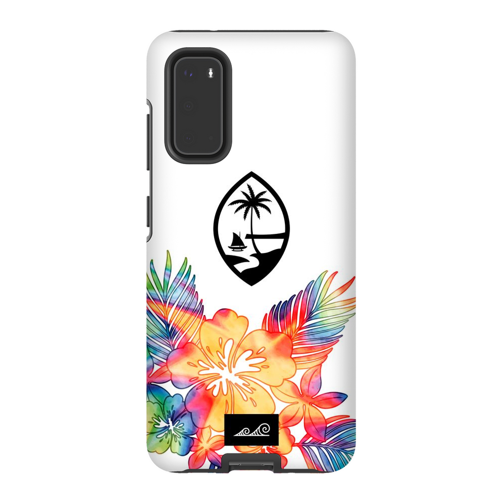 Guam Tropical Hibiscus Tie Dye Glossy Tough Phone Case