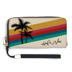 Hafa Adai Retro Rainbow Guam CNMI Women’s Long Wallet Wristlet