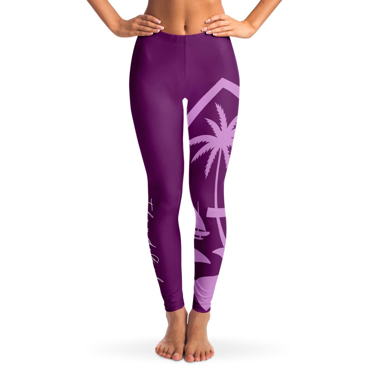 Guam Seal Island Girl Purple Premium Leggings