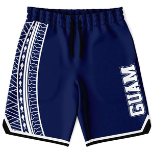 Guam Tribal Blue Basketball Shorts