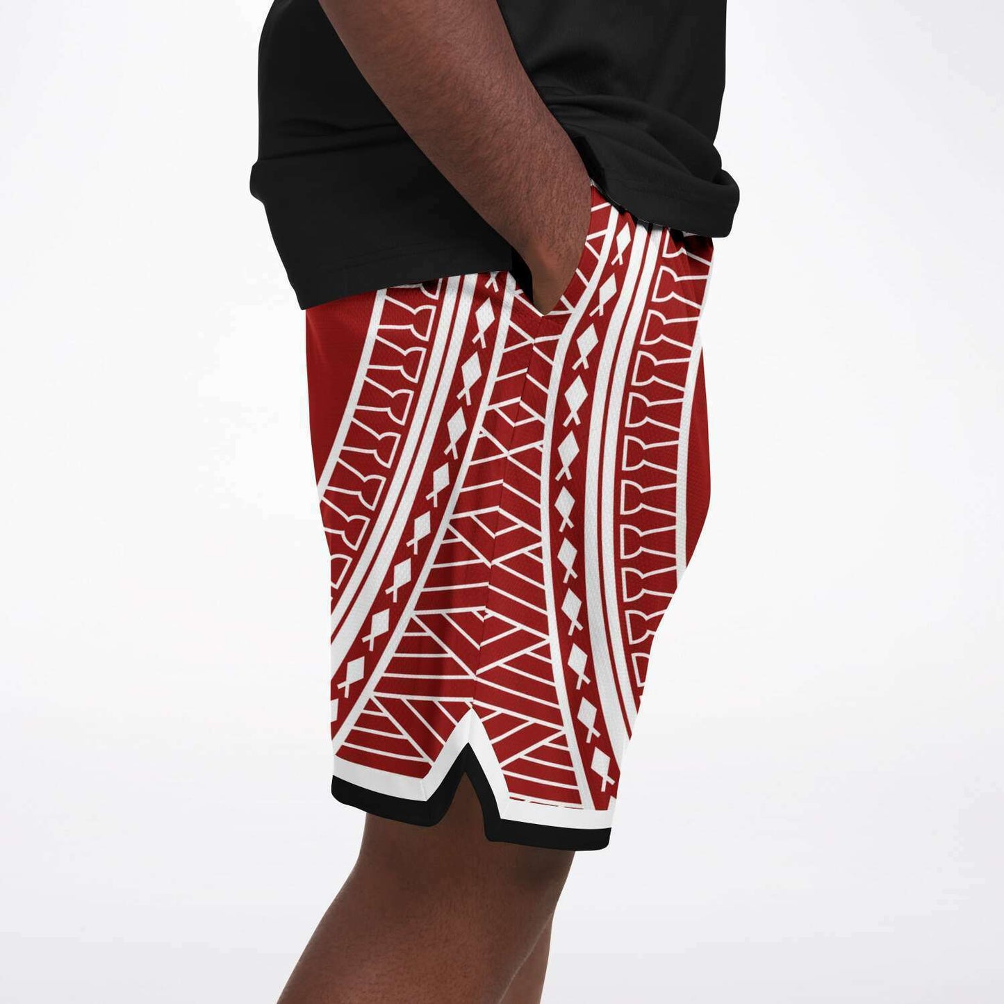 Guam Tribal Red Basketball Shorts
