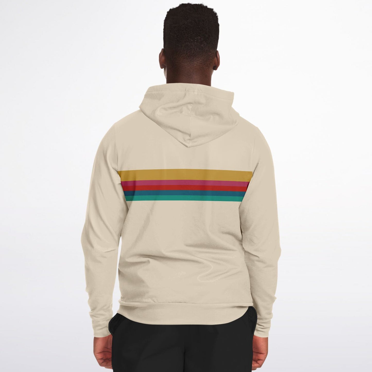 Hafa Adai Retro Rainbow Guam CNMI Zip Hoodie Jacket