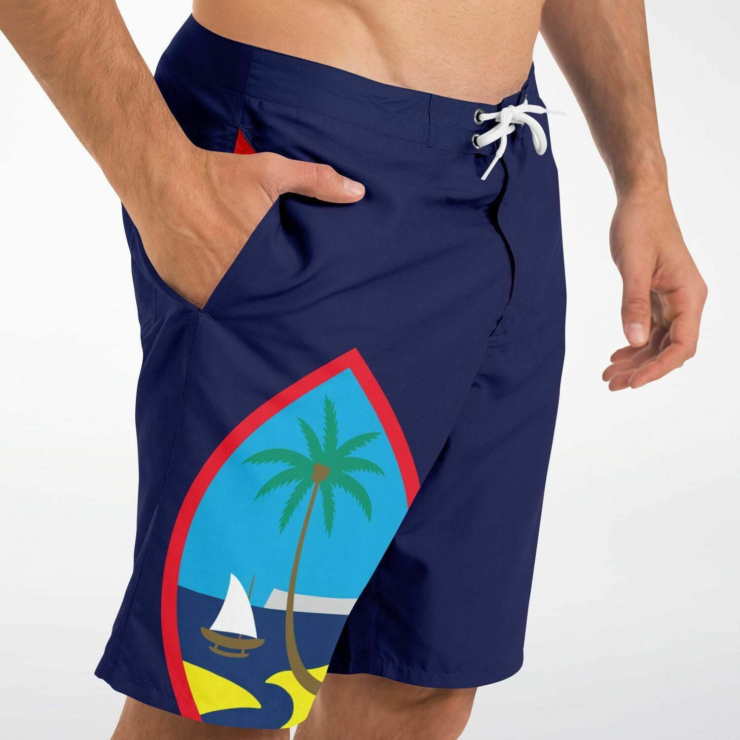 Guam Flag Mens Board Shorts
