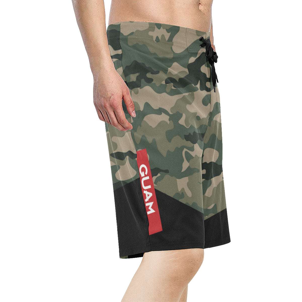 Guam Two-Tone Camo Men's All Over Print Board Shorts