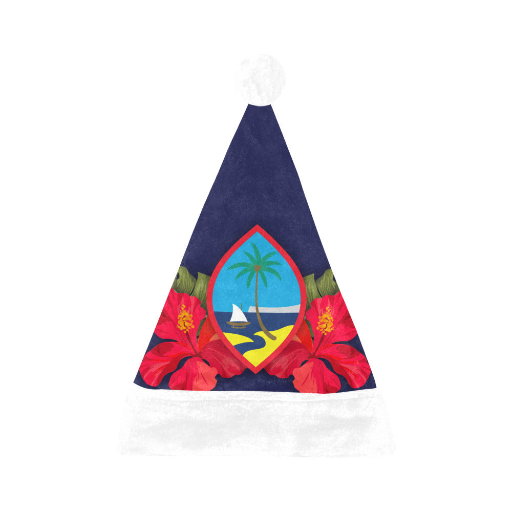 Guam Seal Hibiscus Paradise Santa Hat