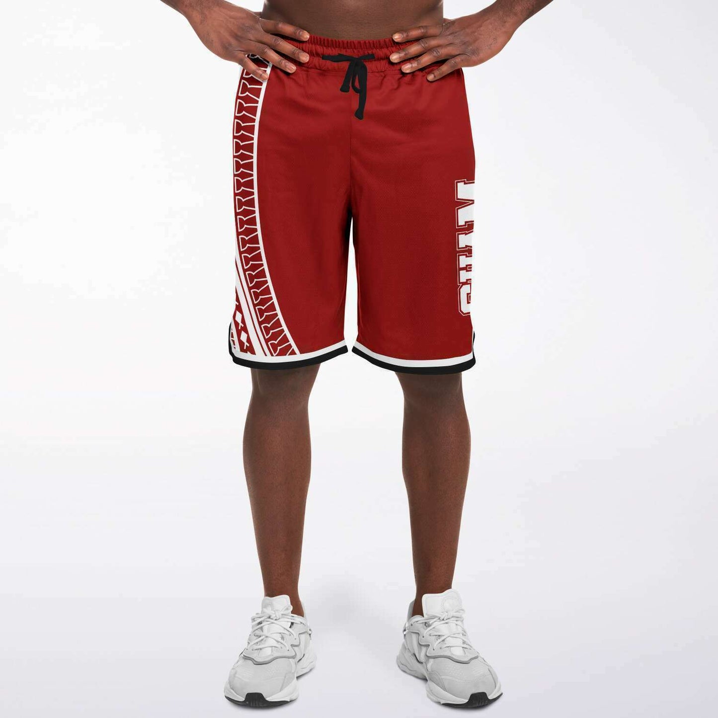 Guam Tribal Red Basketball Shorts