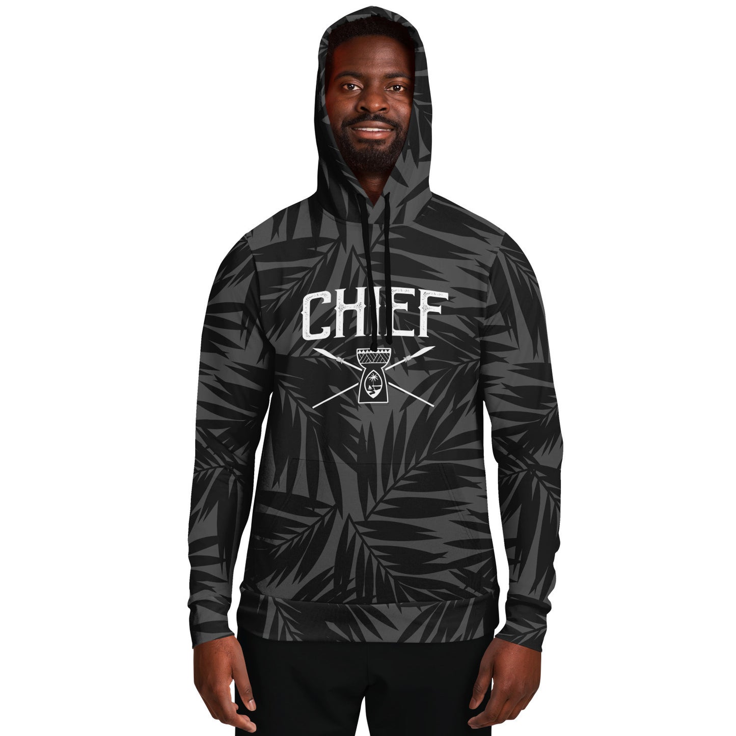Guam Chief Coconut Leaves AOP Pullover Hoodie