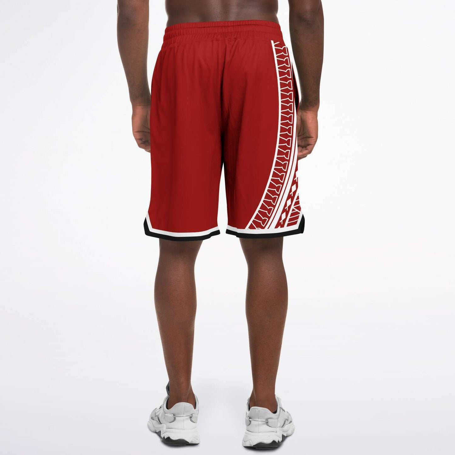 Guam Tribal Red Basketball Shorts