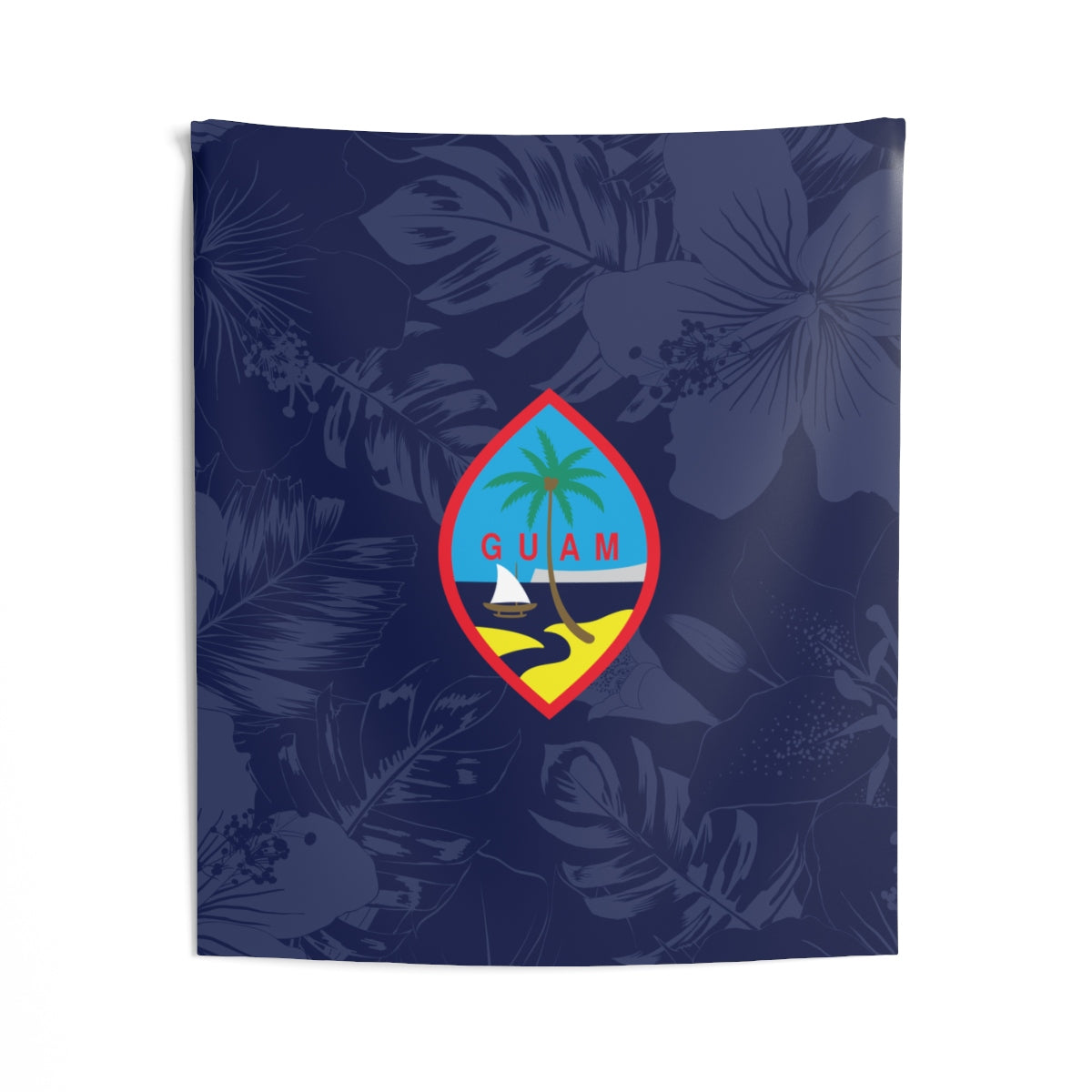 Guam Flag Hibiscus Indoor Wall Tapestry