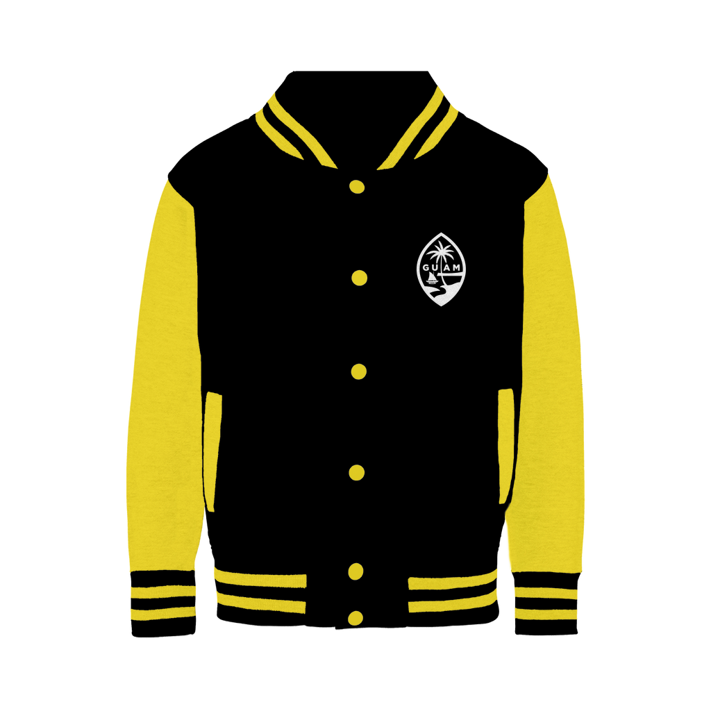 Guam Yellow Floral Varsity Jacket