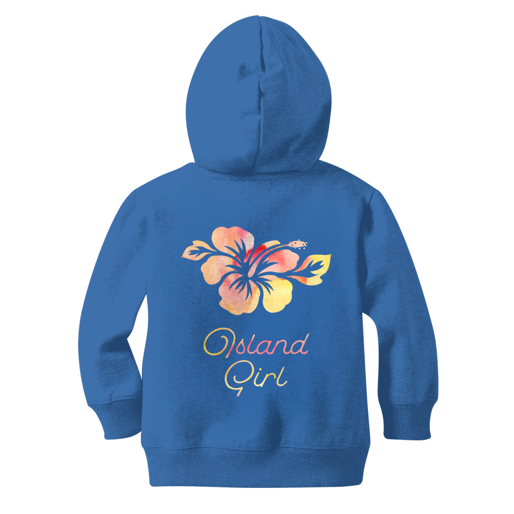 Hibiscus Island Girl ﻿Guam Classic Kids Zip Hoodie Jacket