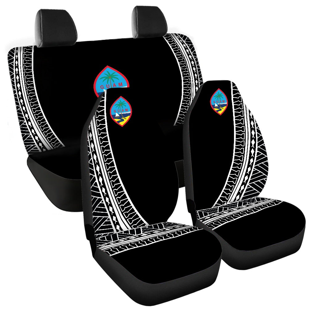 Guam Modern Tribal Black Full Set Car Seat Covers (Set of 3)