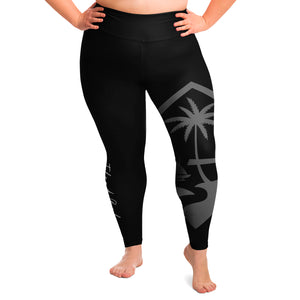 Guam Seal Island Girl Black Curvy Leggings