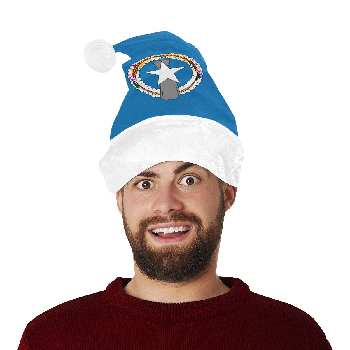 CNMI Flag Santa Hat