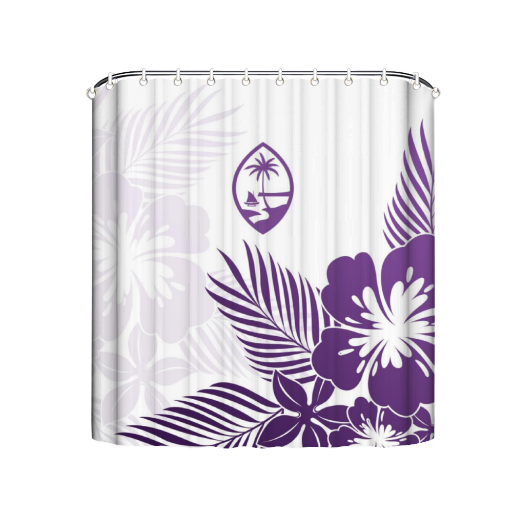 Guam Tropical Hibiscus Purple Shower Curtain