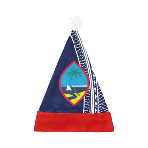 Guam Blue Tribal Santa Hat