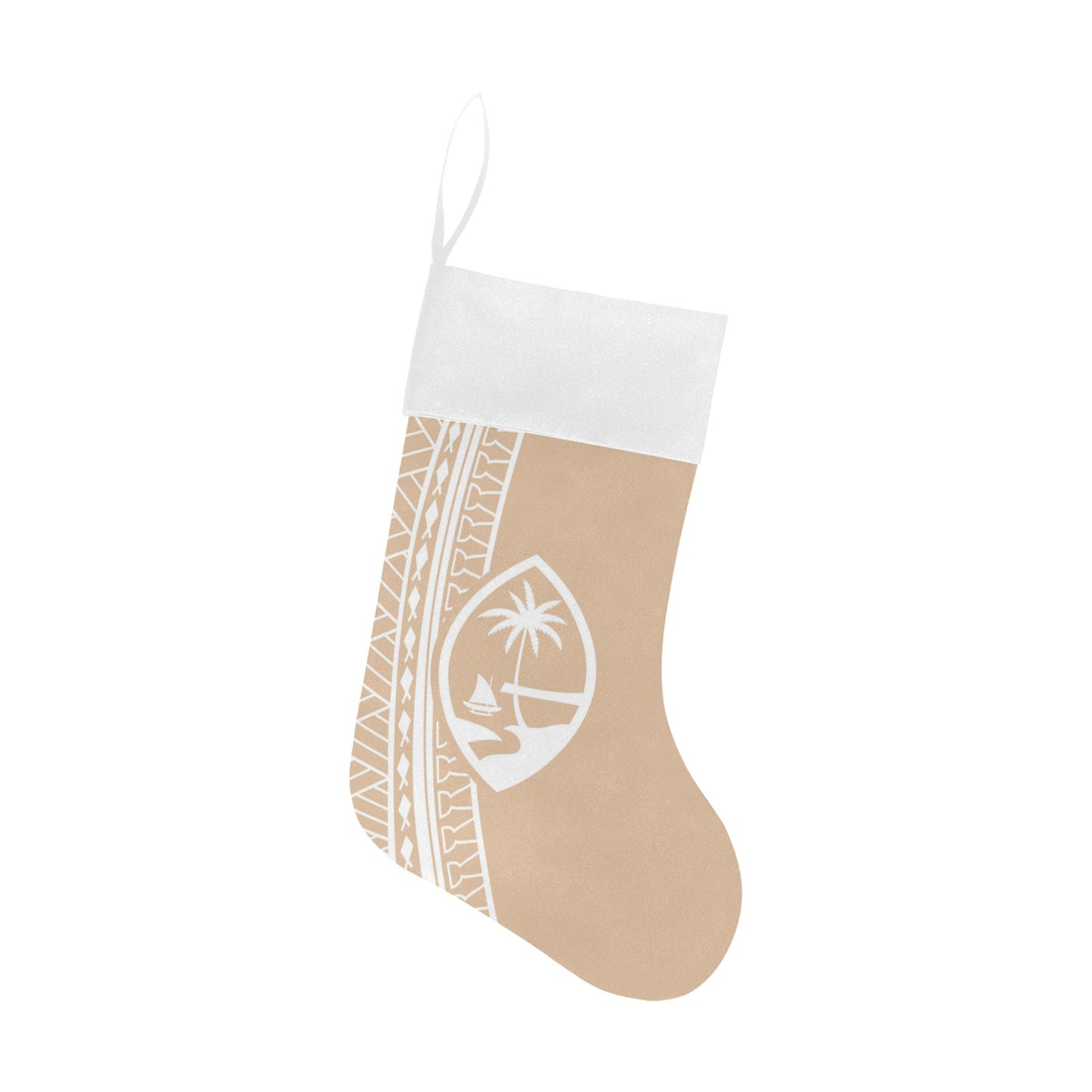 Guam Seal Tribal Tan Christmas Stocking Christmas Stocking