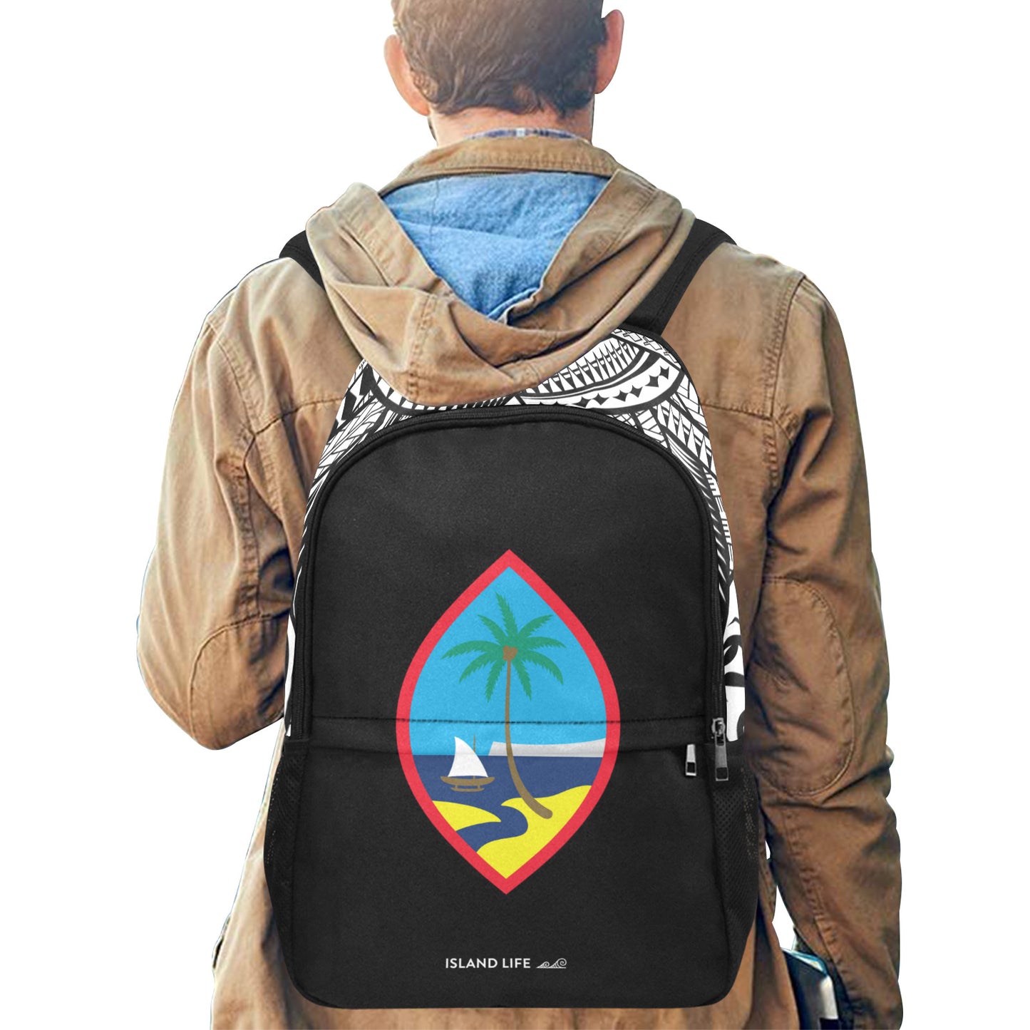 Guahan Tribal Band Laptop Side Pockets Backpack