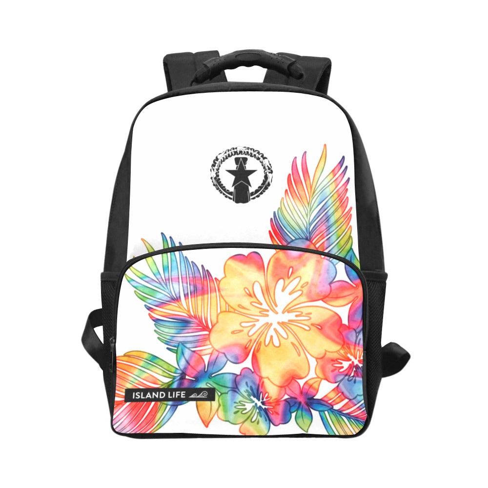CNMI Tropical Hibiscus Tie Dye Unisex Backpack