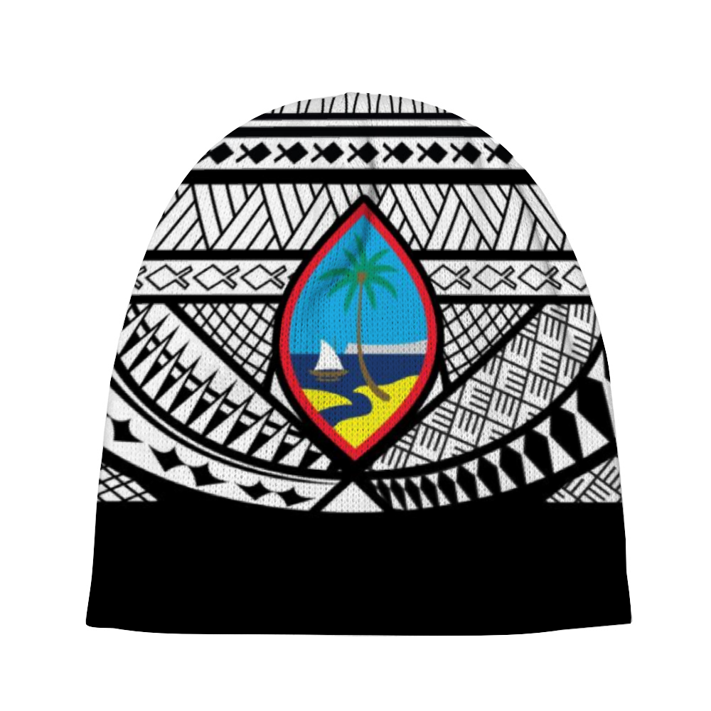 Guam Seal Tribal Unisex Crochet Knit Beanie Cap