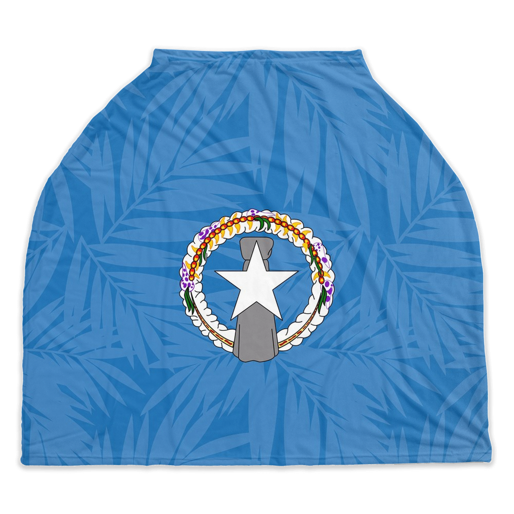 CNMI Flag Coconut Leaves Saipan Tinian Rota Nursing Cover Car Seat Cover