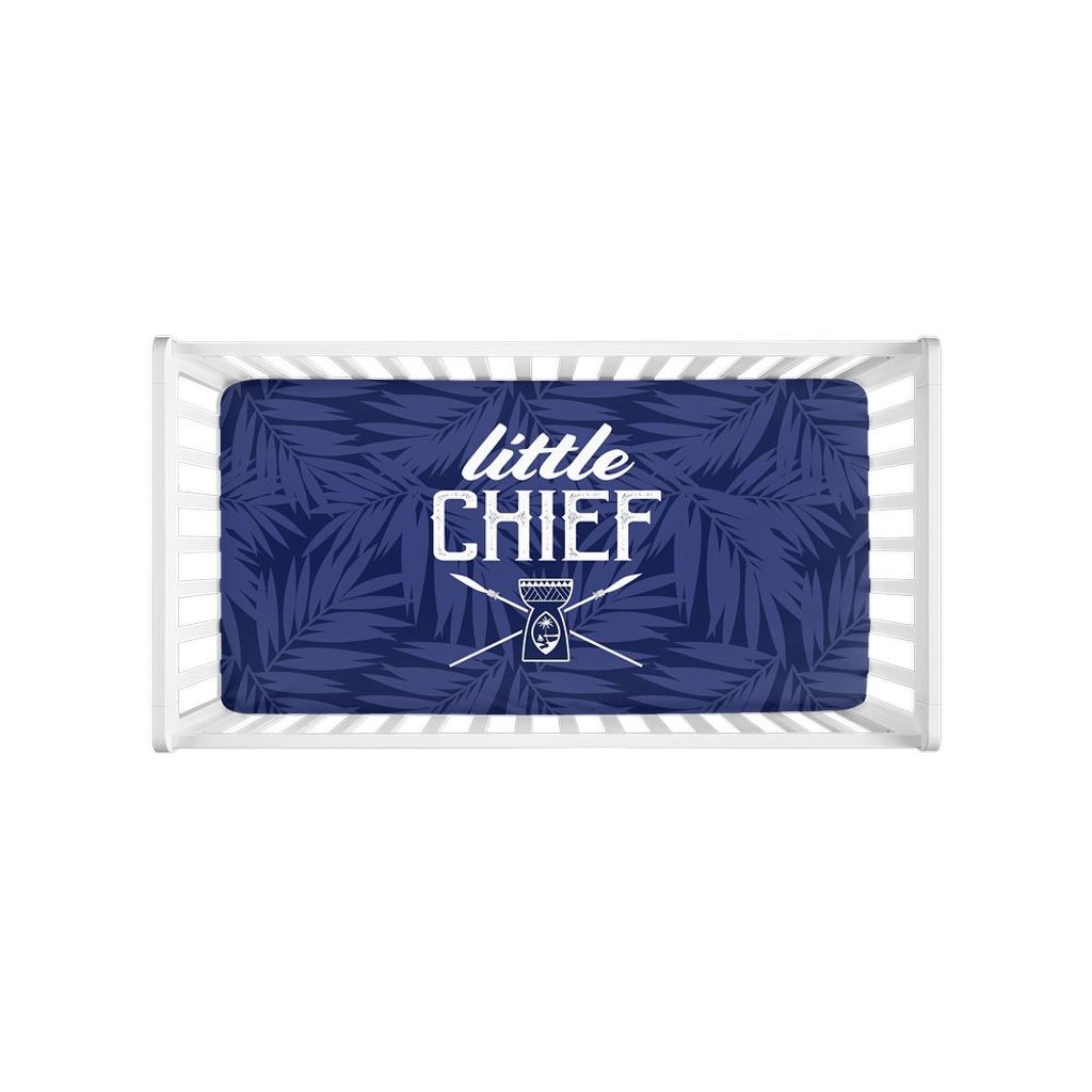 Little Chief Guam Blue Baby Crib Sheet