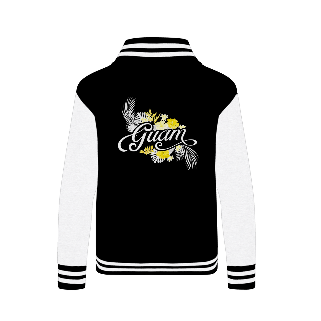 Guam Yellow Floral Varsity Jacket