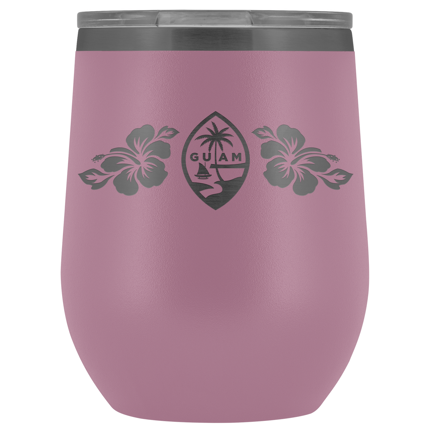 Guam Seal Hibiscus Wine Tumbler