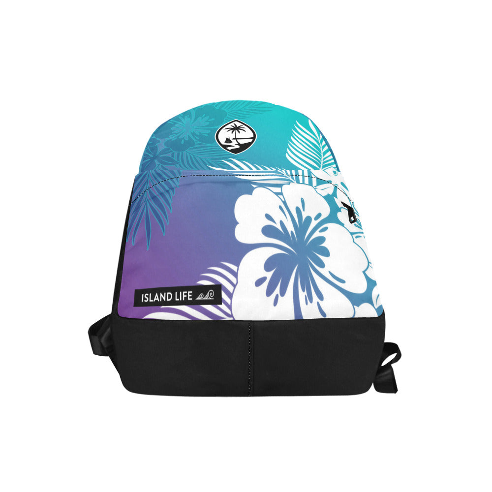 Guam Tropical Hibiscus Teal Purple Classic Backpack