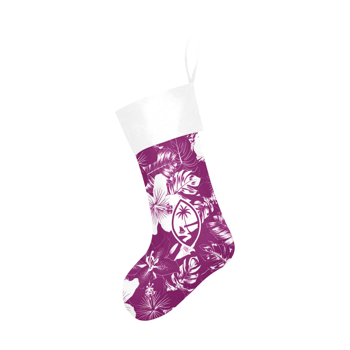 Guam Purple Hibiscus Christmas Stocking